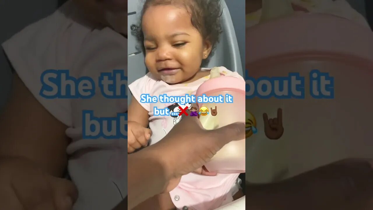 BABY SAYS “NO” TO BEING FED ANOTHER BOTTLE 😂 #shorts #fypシ #fyp #foryou #funny #reaction #viral