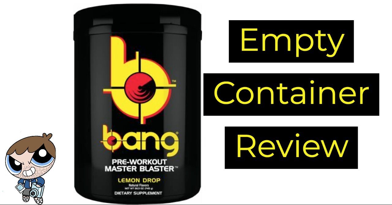 BANG Pre-Workout Master Blaster Lemon Drop Empty Container Review