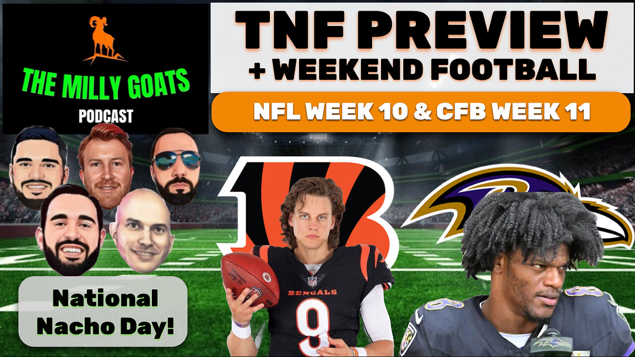 Bengals + Ravens Preview, NFL Week 10 Look-ahead, & CFP Bracket First Edition!