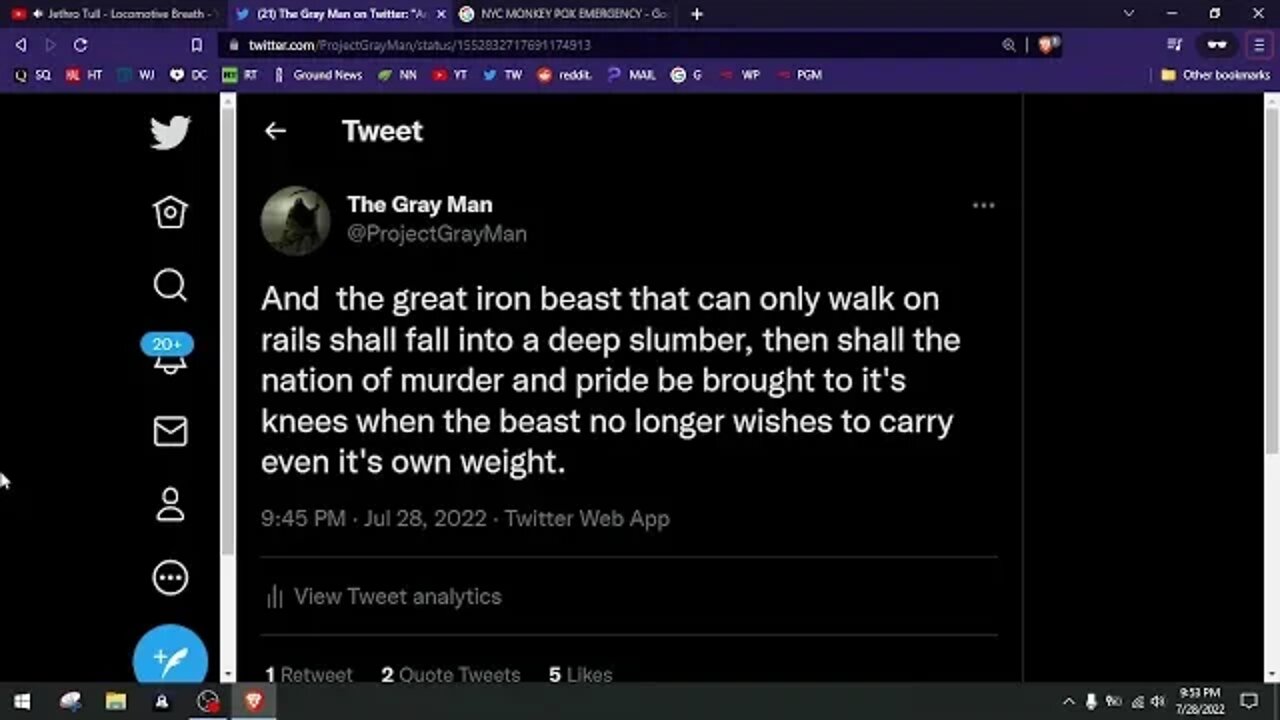 THE GREAT IRON BEAST SHALL SLUMBER WHILE THEY SCREAM FOR EVERYTHING