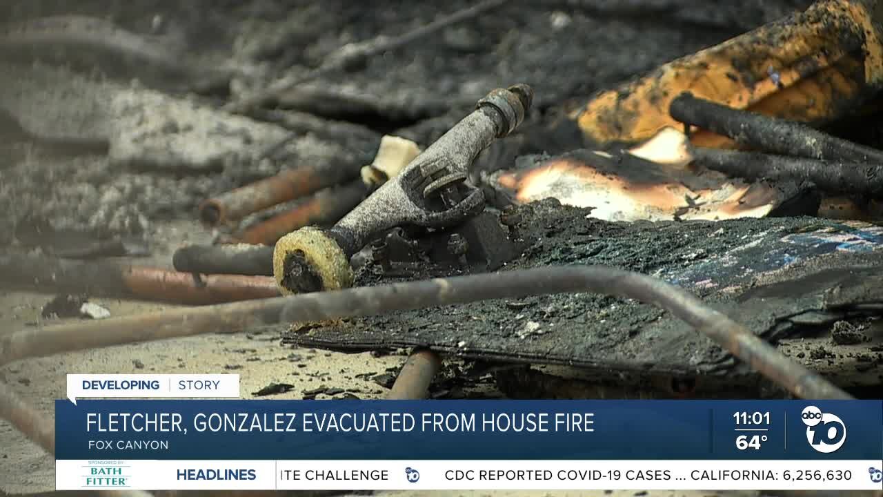 Fletcher, Gonzalez evacuated from house fire