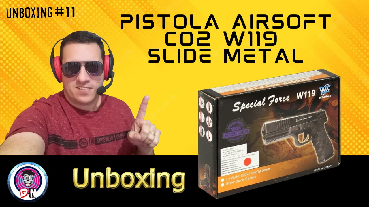 UNBOXING#11 Pistola Airsoft Co2 W119 Slide Metal