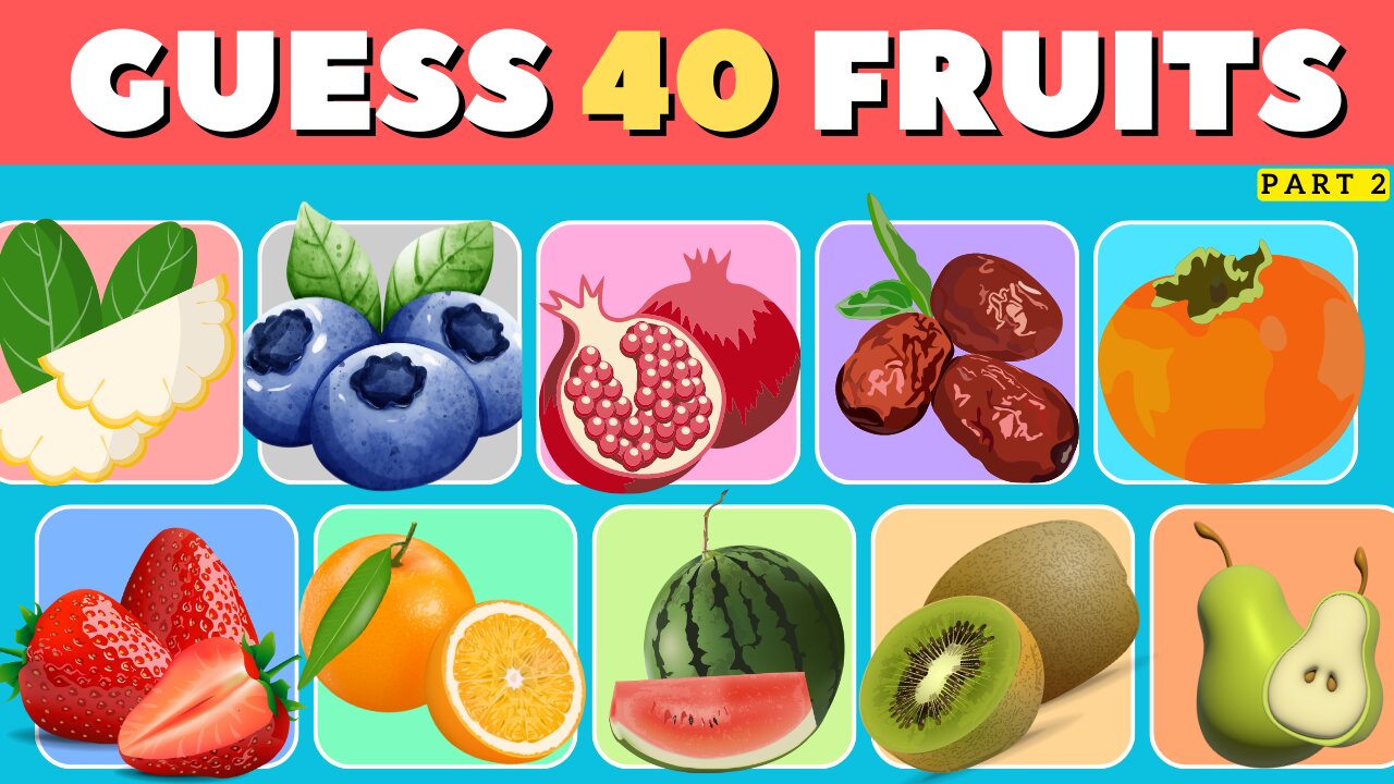 Guess the Fruit in 3 Seconds 🍓🍍 Part 2 | Fruit Quiz Challenge from Easy to Impossible