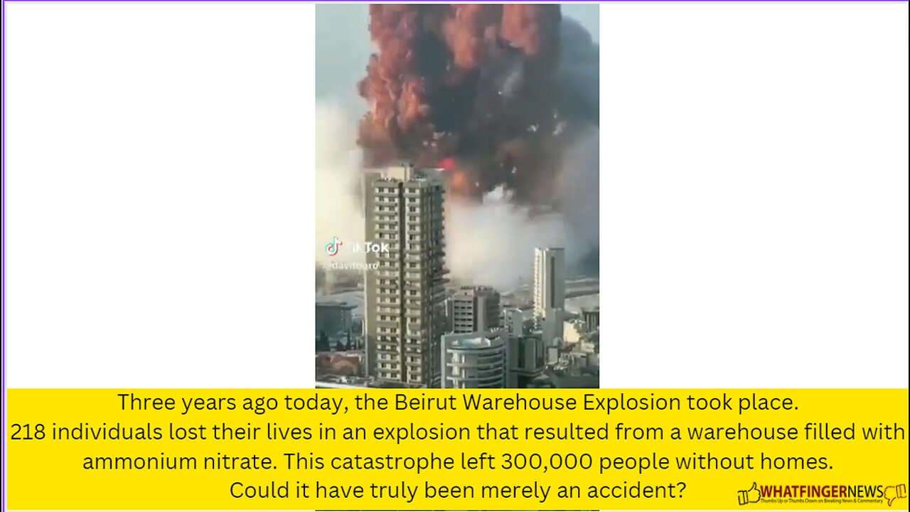 Three years ago today, the Beirut Warehouse Explosion took place.