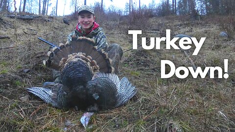 April Turkey Hunting - Snowy Morning Turkey Down!!!