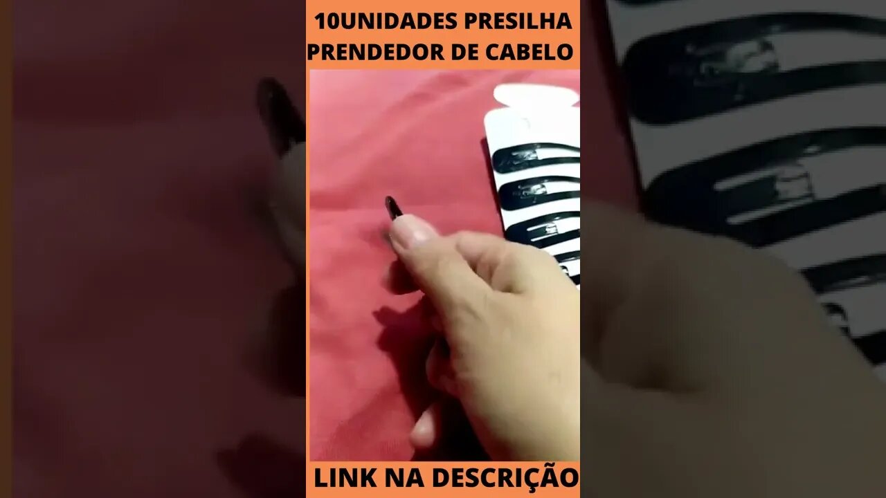 10unidades Presilha Prendedor de Cabelo Tic Tac NA COR PRETA pronto entrega