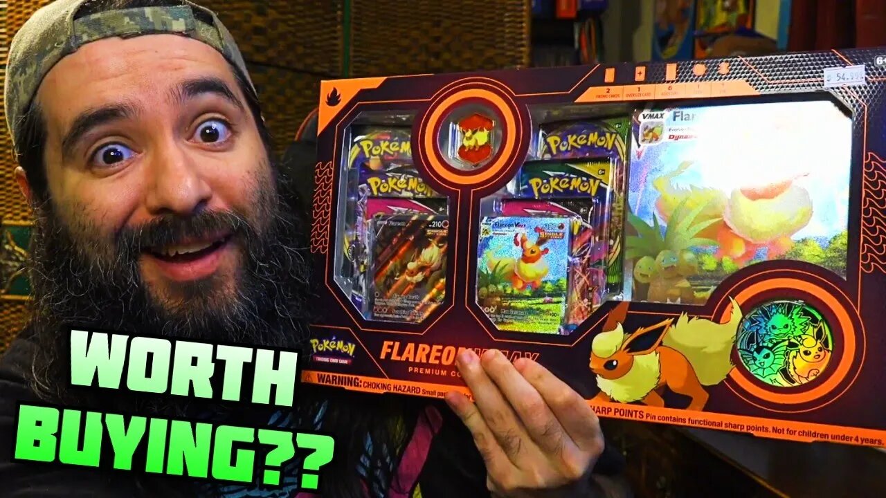 Pokémon TCG: Flareon VMAX Premium Collection UNBOXING! | 8-Bit Eric