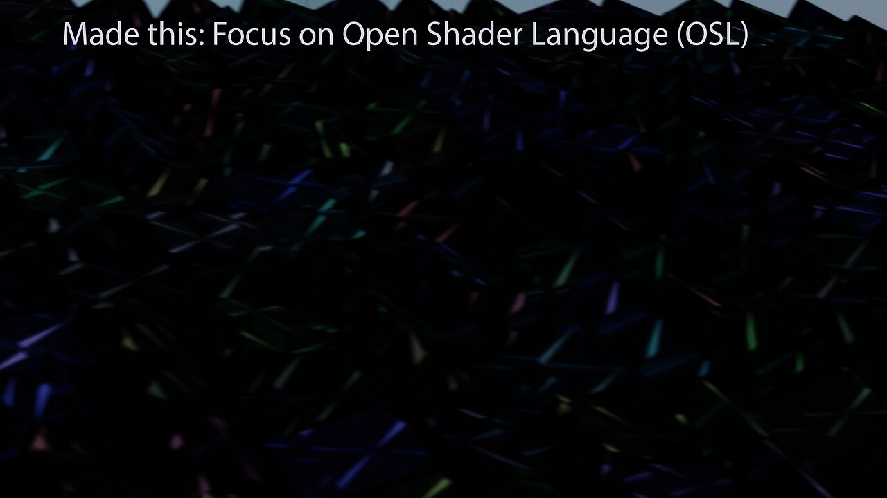 Cool textures with OSL...and more!