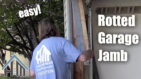 How to repair a garage door jamb, rotted wood. Easy! Home Mender