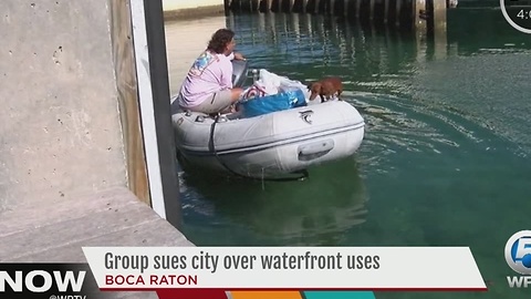 Group sues city over waterfront uses