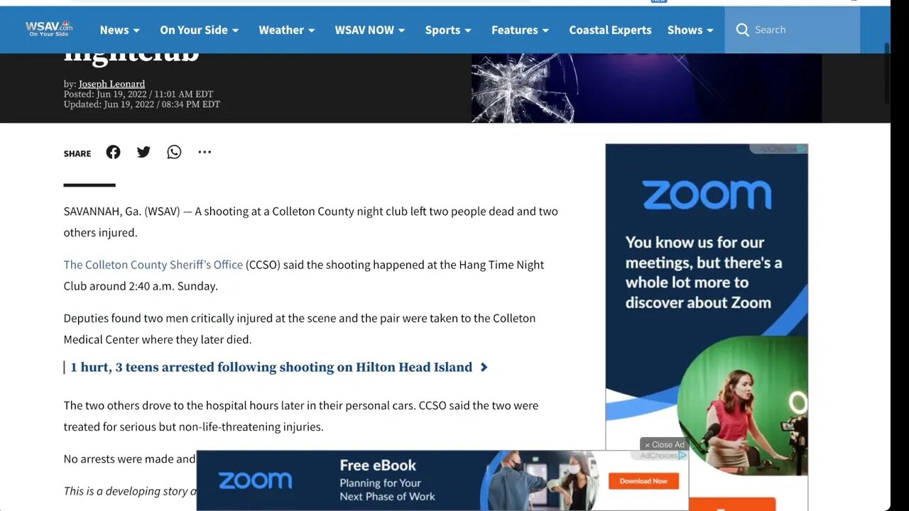 [今天報告的第三件] 南卡羅來納州科爾頓縣夜總會發生槍擊事件 2死2傷