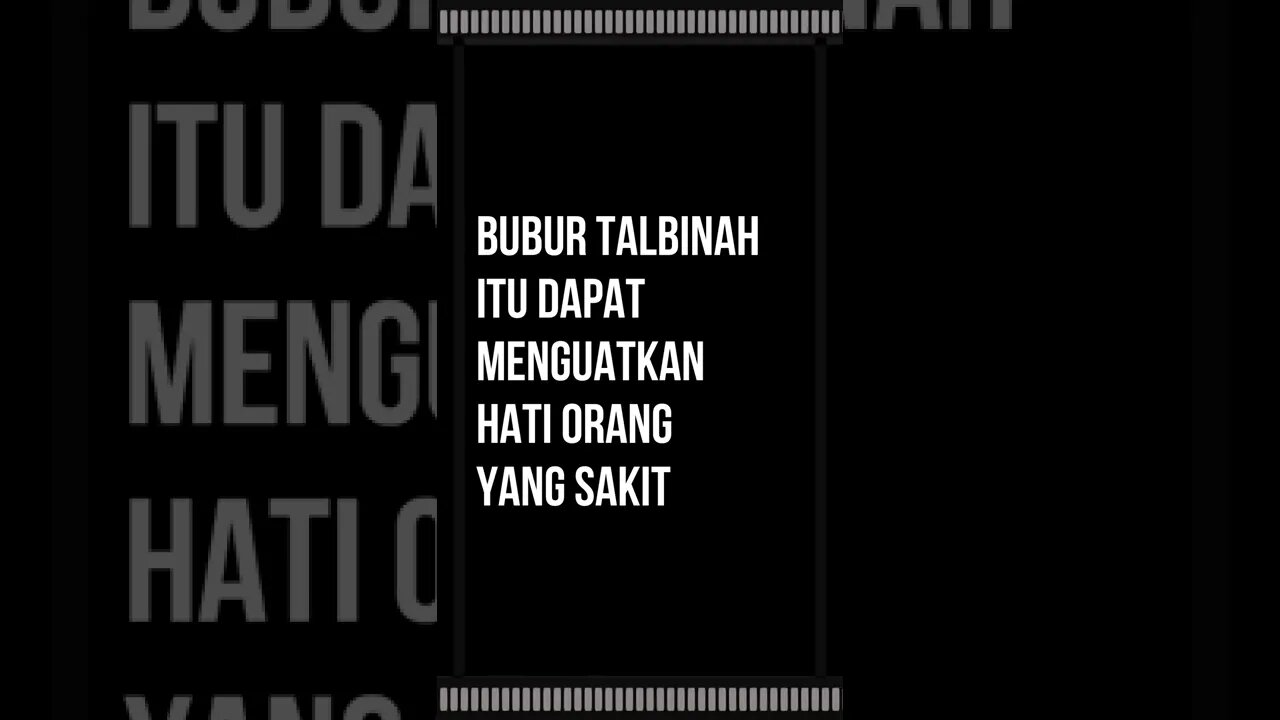Bubur talbinah itu dapat menguatkan hati orang yang sakit