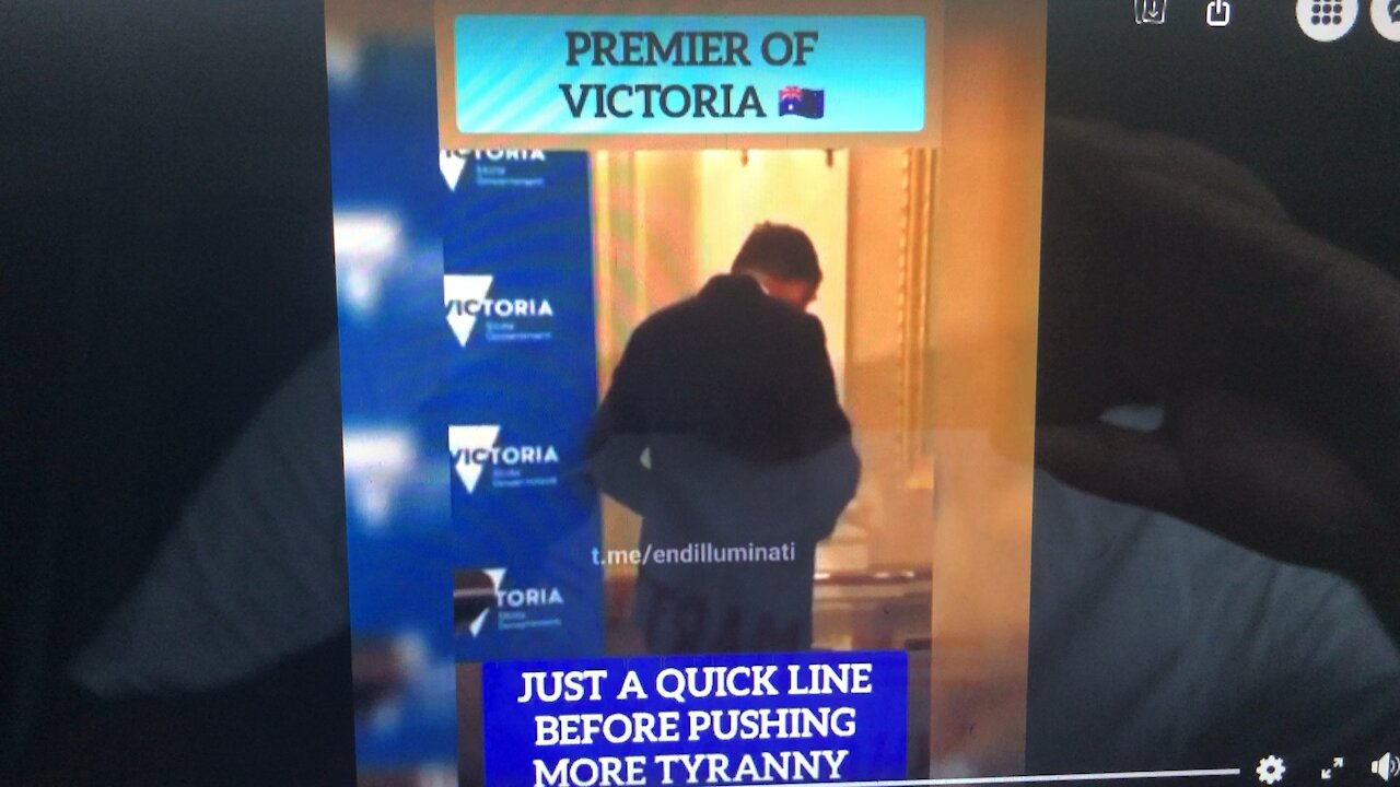 Premier of Victoria Australia fixing his nose?