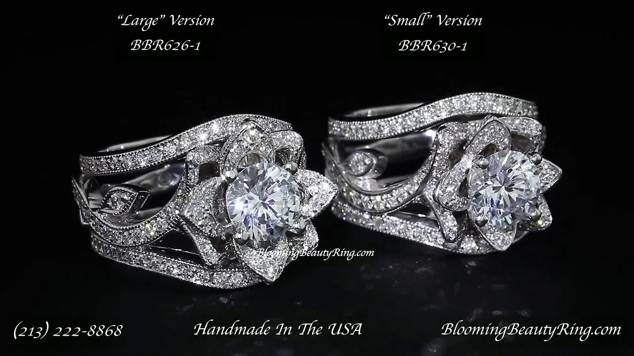 Compare Large Versus Small Versions Of Lotus Swan Double Band Rings