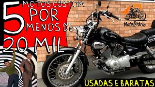 Motos Custom Usadas: 5 motos pra COMPRAR por menos de 20 mil, TUNEL do TEMPO