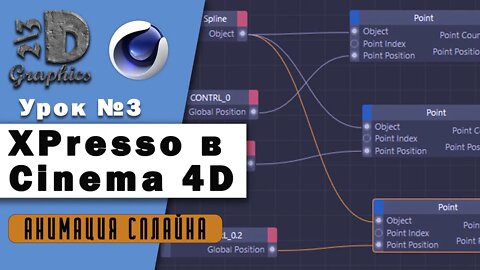 Анимация Сплайна I XPresso Cinema 4D I Урок 3 І Spline animation Cinema 4D
