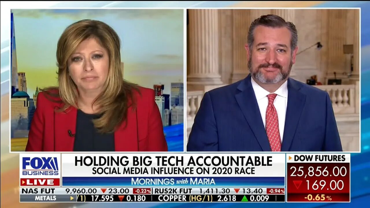 Cruz on Fox Biz Blasts Big Tech for Arrogance & Brazen Lawlessness