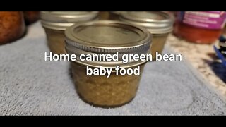 Home canning green bean baby food. @Growing With Grace Homestead - From Garden to Jars