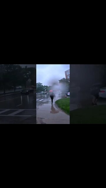 timelapsed torrential downpour #urbancycling #cycling #bike #eriecanal #nature #transportation