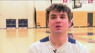 Lake County Lutheran's boys basketball senior Luke Haertle makes history