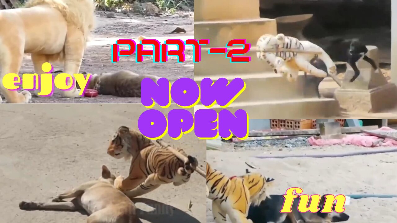 Tiger Prank Takes a Hilarious Turn with a Dog!" 🤩🤣 part-02