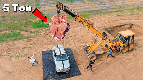 Dropping Iron Bunker on a Car ,