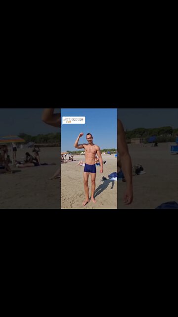 Beach Boy shows Muscles #Shorts