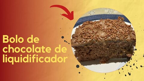 COMO FAZER BOLO DE CHOCOLATE DE LIQUIDIFICADOR |RECEITA FÁCIL|. #bolodechocolate