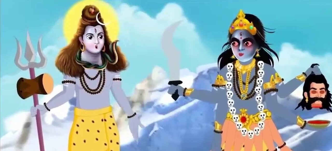 शिव और माँ काली--shiv aur maa kali || hindi cartoon ||