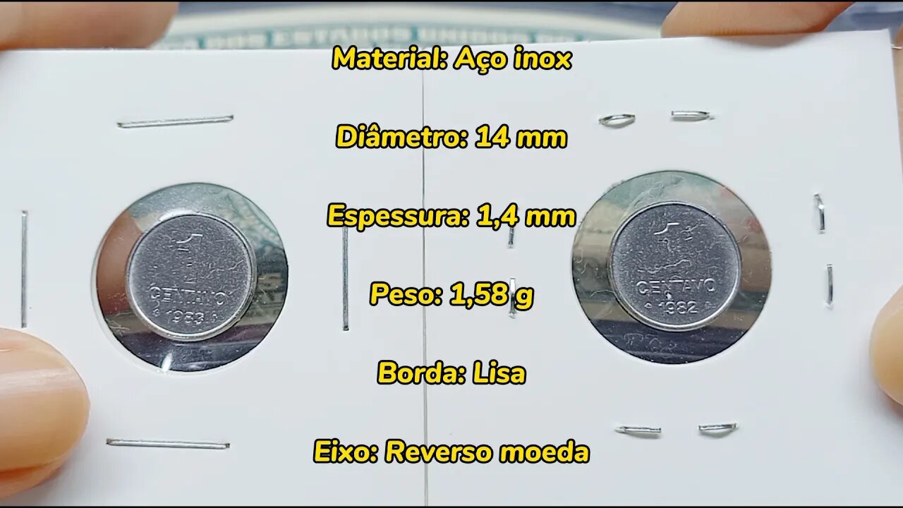 MOEDA DA SOJINHA 1 CENTAVO 1982 E 1983 - AÇO INOX - DETALHES E VALORES ATUALIZADOS - NUMISMATICA