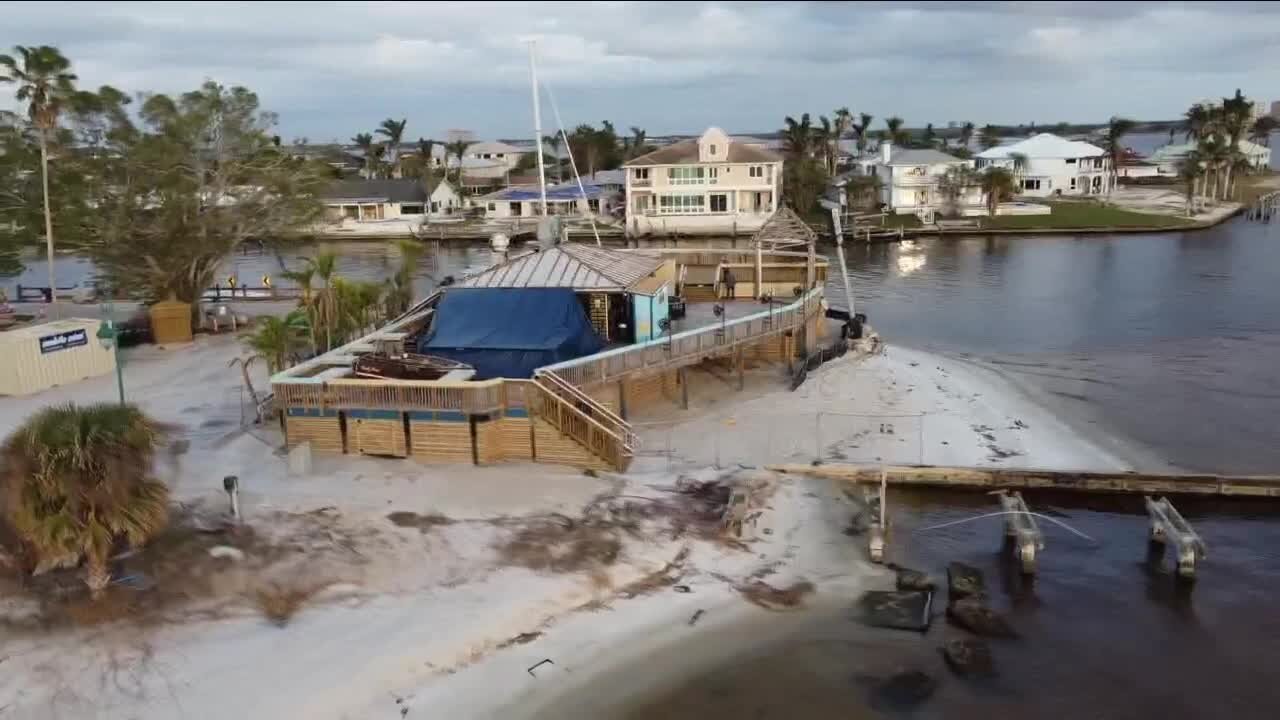 FOX 4 SKYDRONE FOOTAGE OF THE CAPE CORAL YACHT CLUB