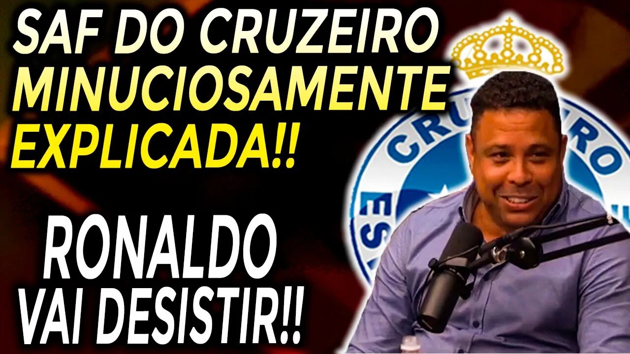 ENTENDA porque CONSELHEIROS do CRUZEIRO estão DESESPERADOS!! SAF correndo RISCO! RONALDO tem RAZÃO??