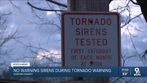 Clinton County residents say Tornado sirens didn't go off