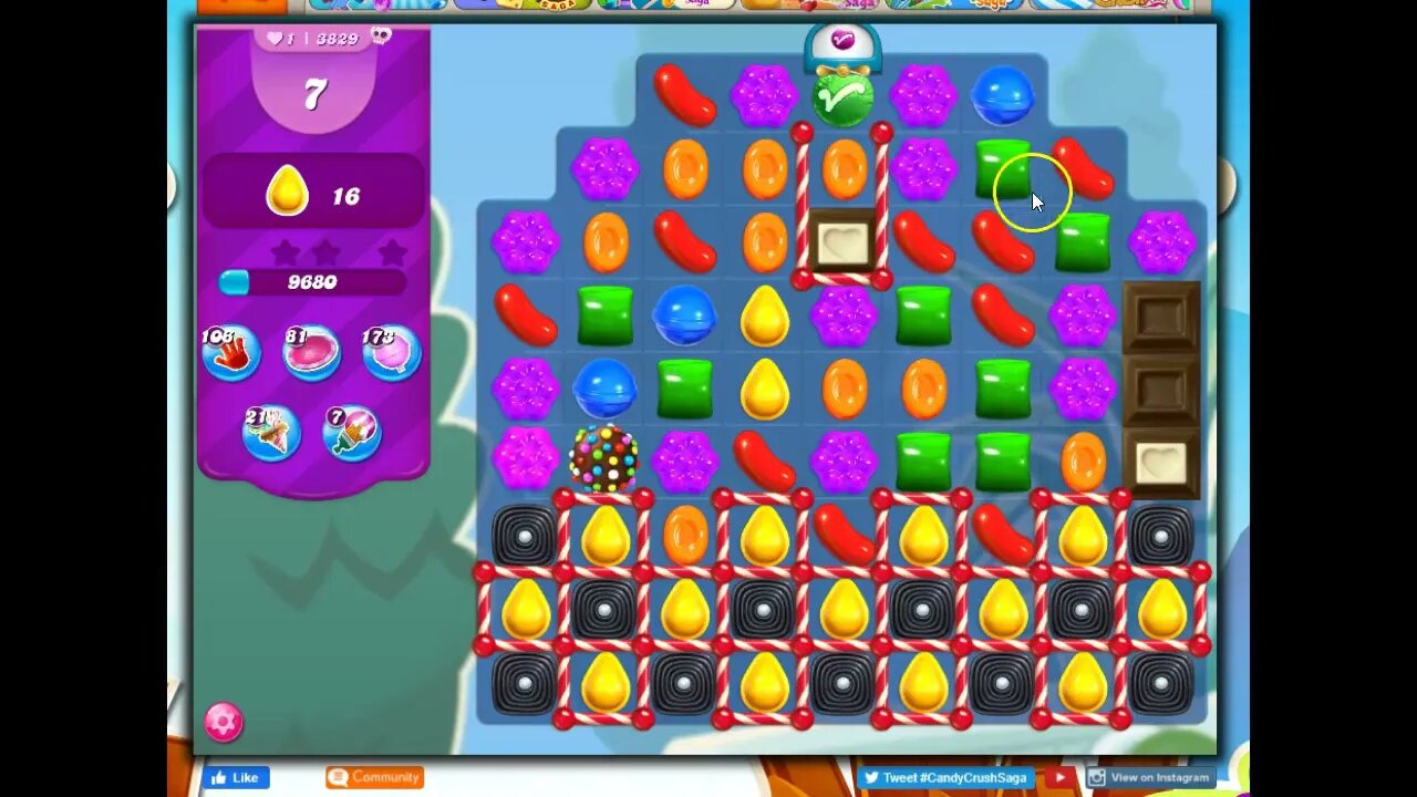 Candy Crush Level 3829 Talkthrough, 25 Moves 0 Boosters