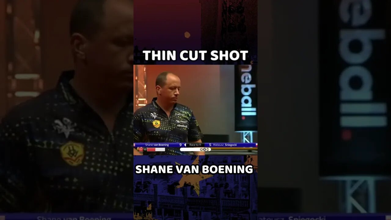 TWO AMAZING THIN CUT SHOT - Shane Van Boening #shorts