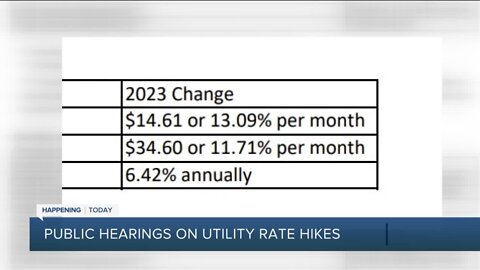 Public hearings scheduled Thursday to address utility rate spike