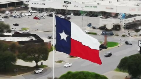 Large Texas Flag - 30 mph Winds - HD Cartoon Subtle