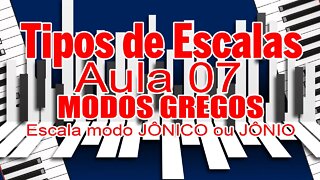 TIPOS DE ESCALAS 07 - ESCALAS MODOS GREGOS - MODO JÔNICO OU JÔNIO - #Shorts