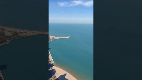 Our view from Bar 94 at 360 Chicago Observation Deck | Lake Michigan #shorts