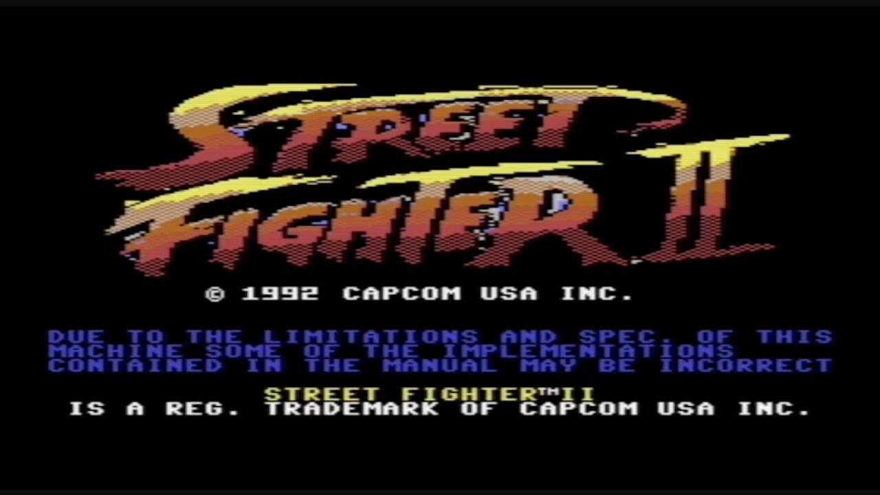 LONG PLAY: Street Fighter 2 on the Commodore 64 - Gameplay, Cut Scenes & Ending (Playing as Ryu)