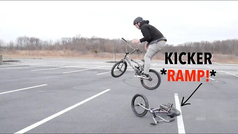 ** USING A BMX BIKE AS A KICKER RAMP! **