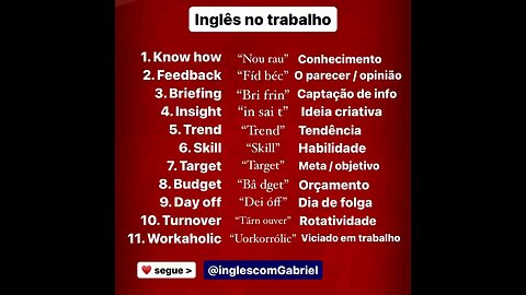 Inglês no Trabalho