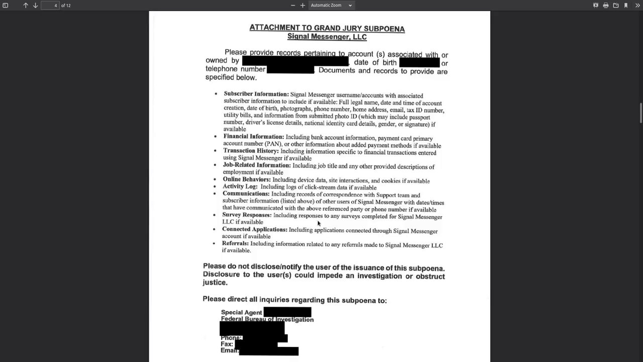 Signal Video #3: FBI Demands User Data From Signal - Here's What They Got