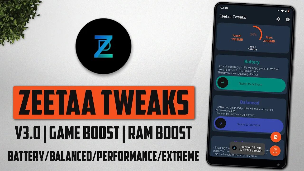 ZeetaaTweaks App V3 | BOOST NOS SEUS JOGOS E NA MEMÓRIA RAM | Root