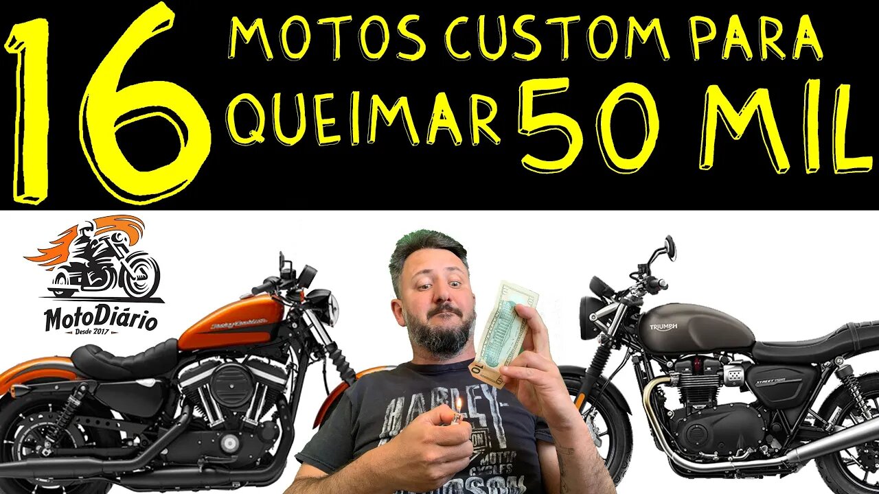 16 motos CUSTOM para queimar 50 mil reais. Do ZERO ao BAIXO CLERO. Americano Responde