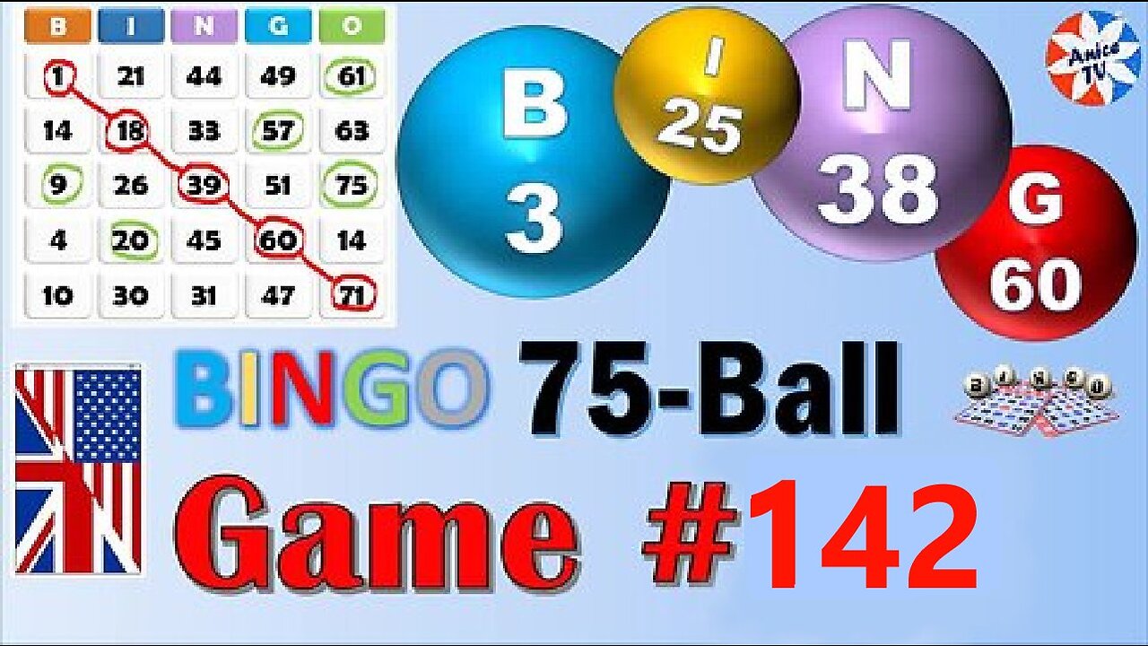 75 Ball - BINGO Caller - Game#142 - English American