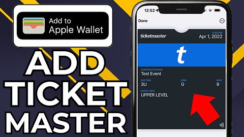 HOW TO ADD TICKETMASTER TICKET TO APPLE WALLET