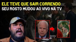 Ele teve que sair correndo, seu rosto mudou ao vivo na TV