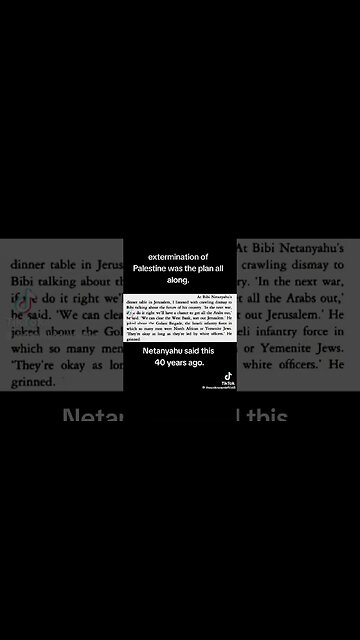 What #Netanyahu said 40 years ago? #Palestine #Gaza #WestBank