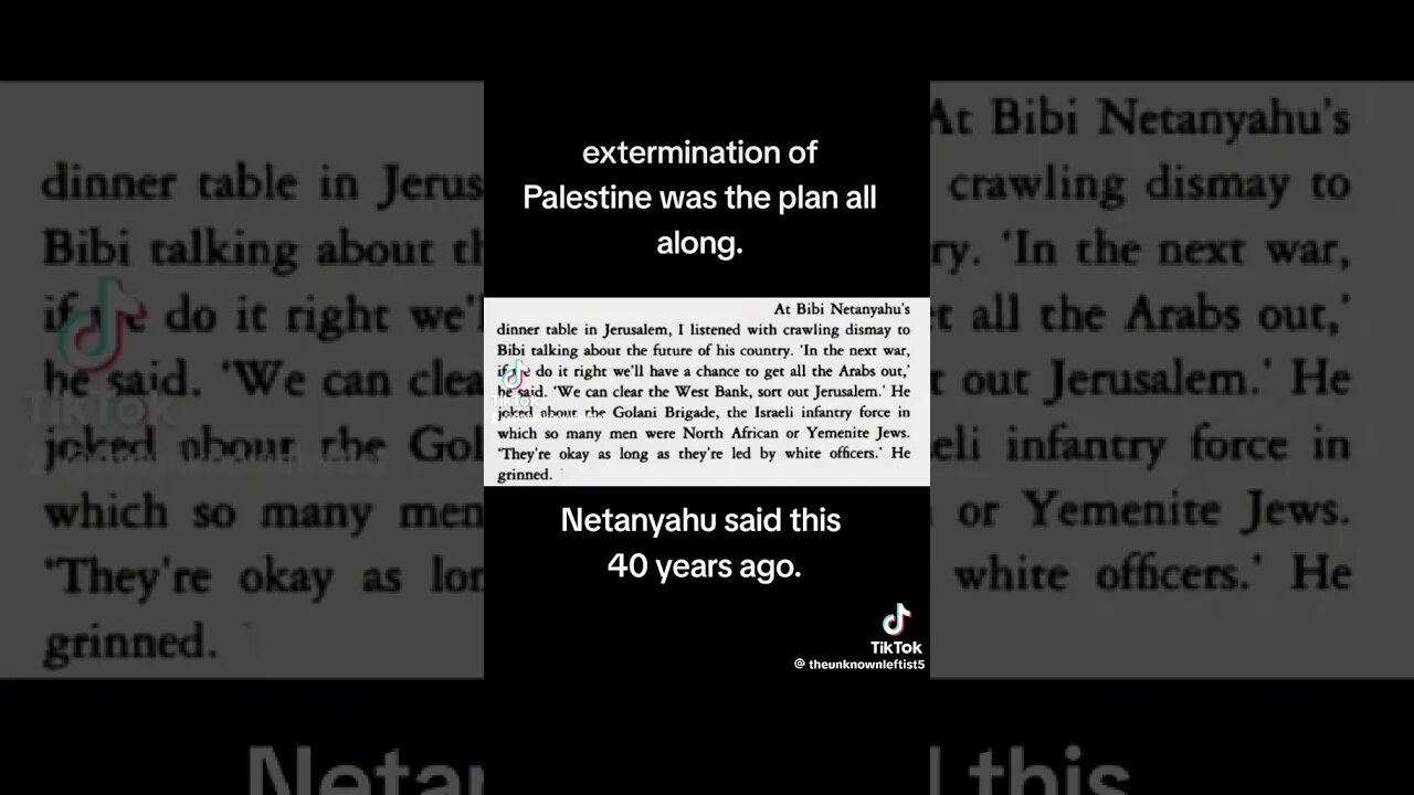 What #Netanyahu said 40 years ago? #Palestine #Gaza #WestBank